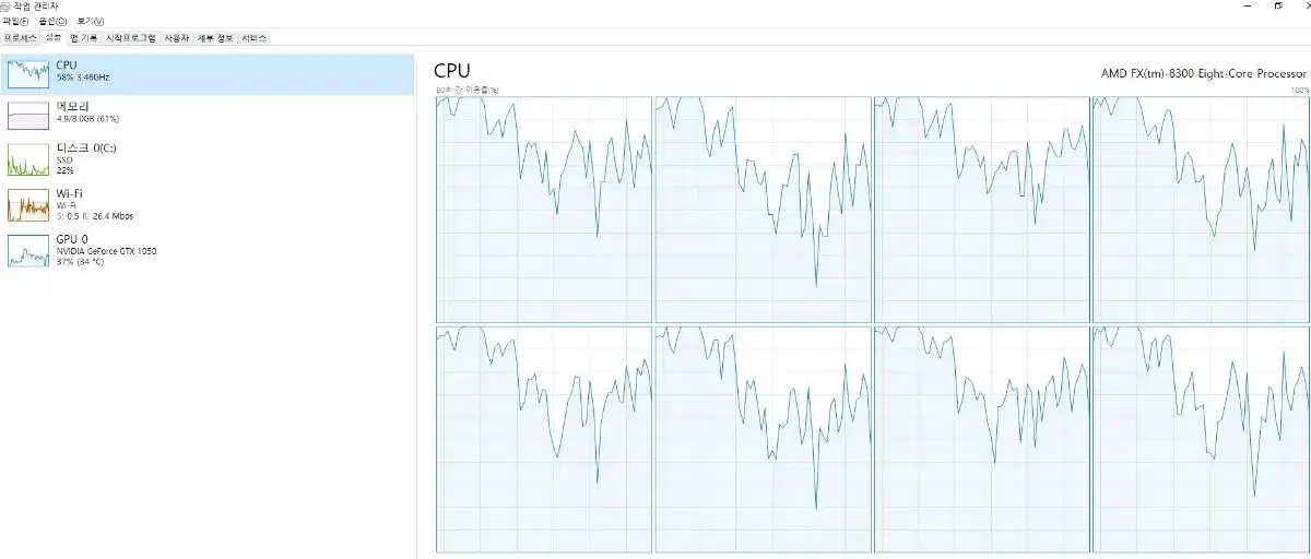 amd fx8300(8병장, 예비군병장) 써모랩 쿨러 램8기가